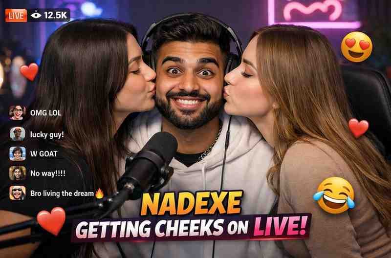 nadexe getting cheeks on live